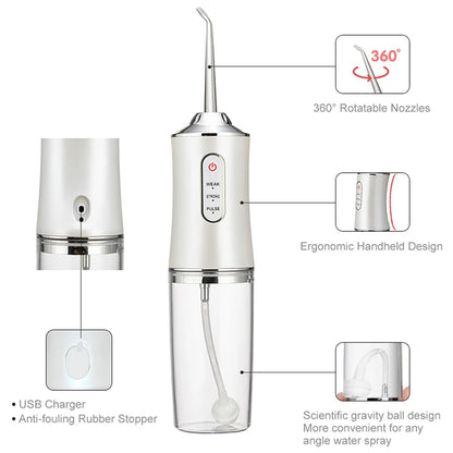 Portable Rechargeable Water Dental Flosser Oral Irrigator
